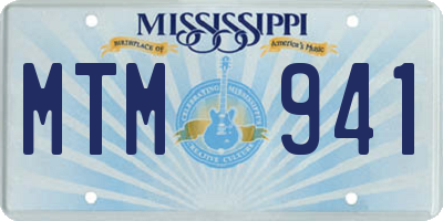 MS license plate MTM941