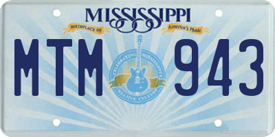 MS license plate MTM943