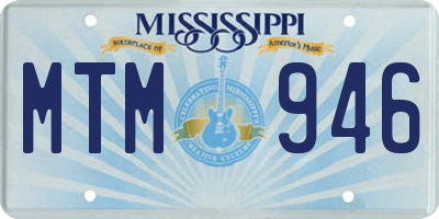 MS license plate MTM946