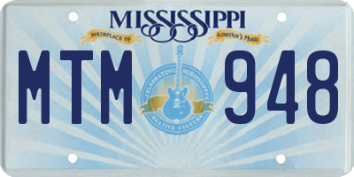 MS license plate MTM948