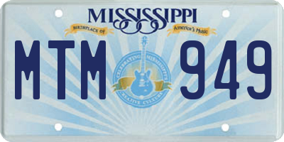 MS license plate MTM949