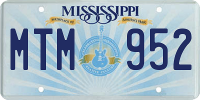 MS license plate MTM952