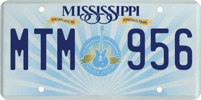 MS license plate MTM956