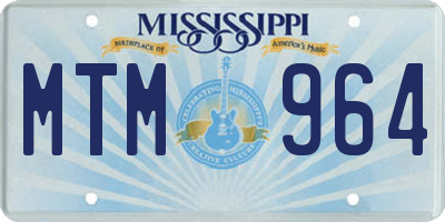 MS license plate MTM964