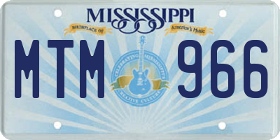 MS license plate MTM966