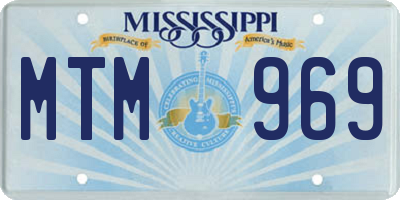 MS license plate MTM969