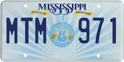 MS license plate MTM971