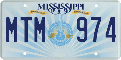 MS license plate MTM974