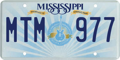 MS license plate MTM977