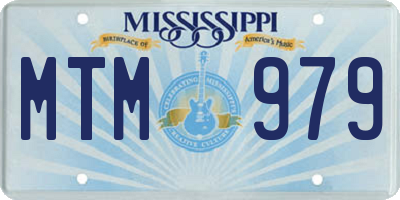 MS license plate MTM979