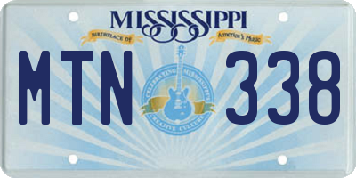 MS license plate MTN338