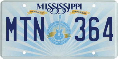 MS license plate MTN364