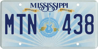 MS license plate MTN438