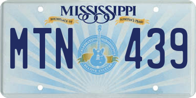 MS license plate MTN439