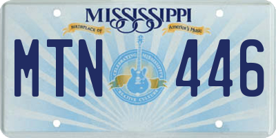 MS license plate MTN446