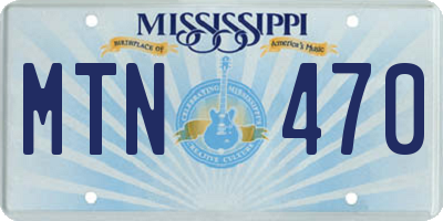 MS license plate MTN470