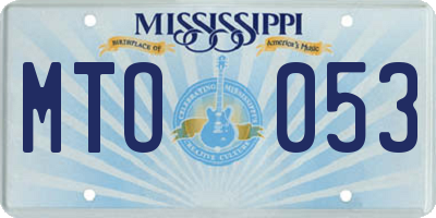 MS license plate MTO053