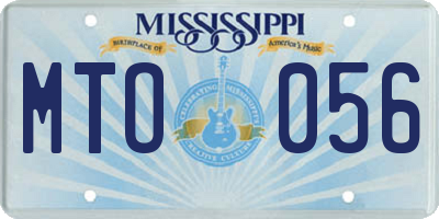 MS license plate MTO056