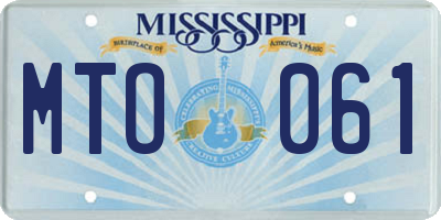 MS license plate MTO061