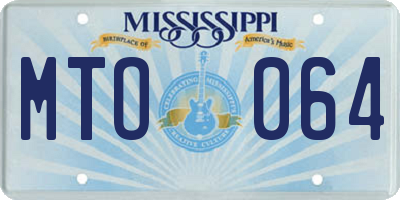 MS license plate MTO064