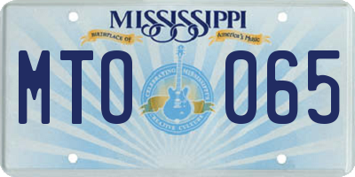 MS license plate MTO065
