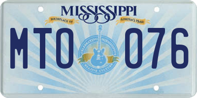 MS license plate MTO076