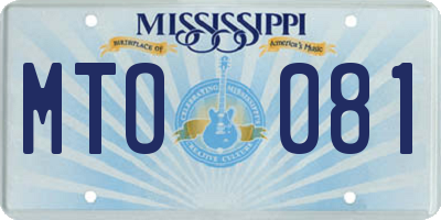 MS license plate MTO081