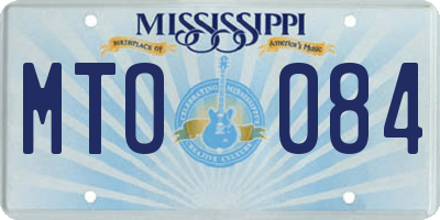 MS license plate MTO084