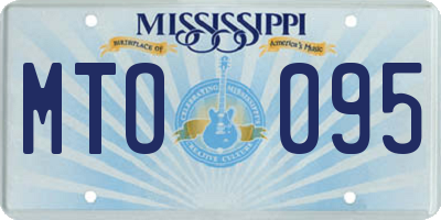 MS license plate MTO095