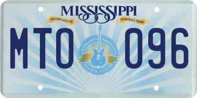 MS license plate MTO096