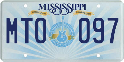 MS license plate MTO097