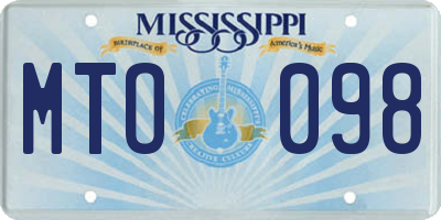MS license plate MTO098