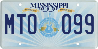 MS license plate MTO099