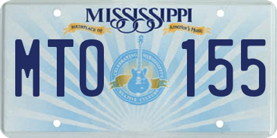 MS license plate MTO155