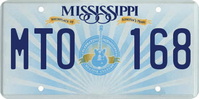 MS license plate MTO168