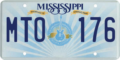 MS license plate MTO176