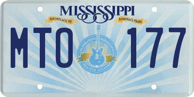 MS license plate MTO177