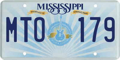 MS license plate MTO179