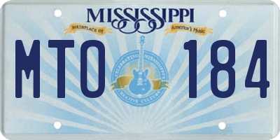 MS license plate MTO184