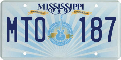 MS license plate MTO187