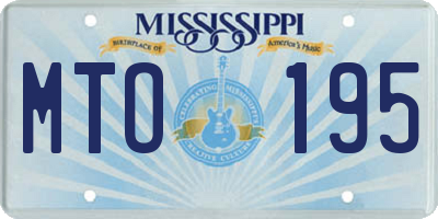 MS license plate MTO195