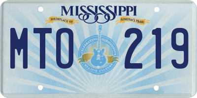 MS license plate MTO219