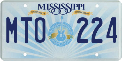 MS license plate MTO224
