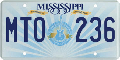 MS license plate MTO236