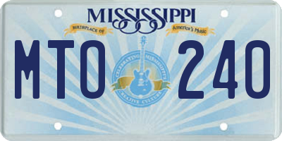 MS license plate MTO240