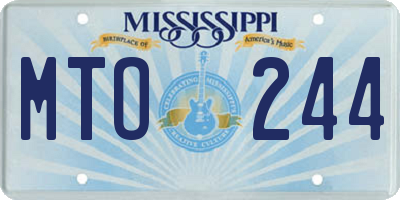 MS license plate MTO244