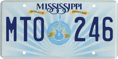MS license plate MTO246