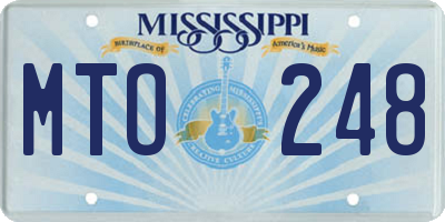 MS license plate MTO248