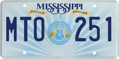 MS license plate MTO251