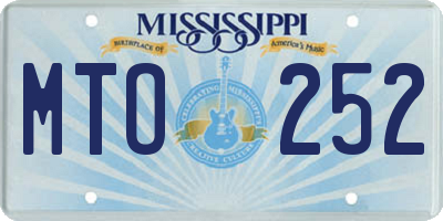 MS license plate MTO252